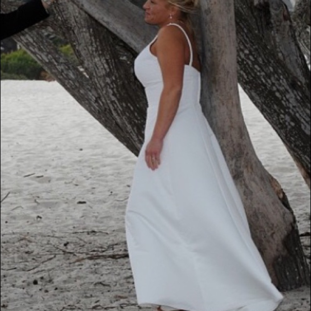 Beaded Bodice Beach Wedding Gown